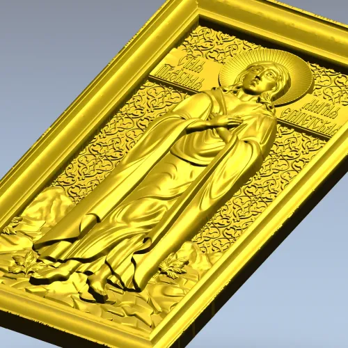 Saint Mary of Egypt icon relief STL