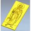 Saint Mary (Immaculate Heart) STL bas-relief for CNC