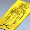 Saint Mary (Immaculate Heart) STL bas-relief for CNC
