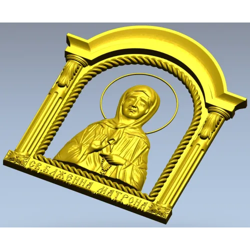 Икона Блаженная Матрона Московская - 3D STL модель для ЧПУ
