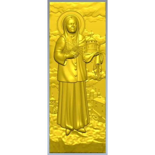 Saint Matrona of Moscow - Full-Relief Panel STL