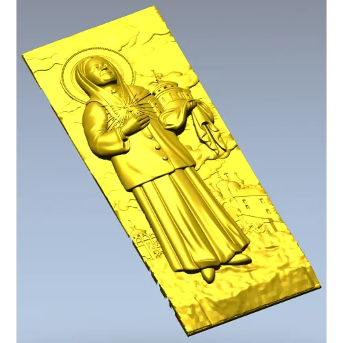 Saint Matrona of Moscow - Full-Relief Panel STL