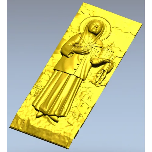 Saint Matrona of Moscow - Full-Relief Panel STL