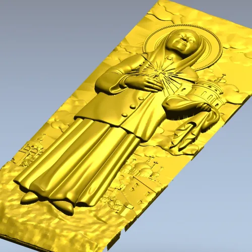 Saint Matrona of Moscow - Full-Relief Panel STL