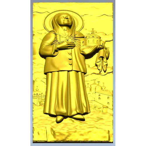Saint Matrona of Moscow - Full-Relief Panel STL
