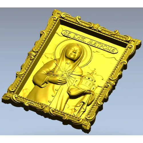 Saint Matrona Icon STL for CNC milling