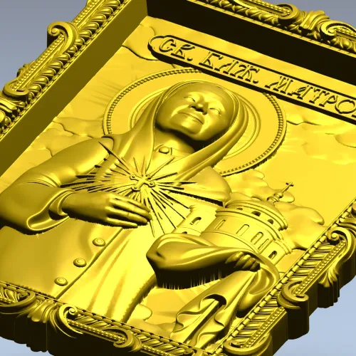 Saint Matrona Icon STL for CNC milling