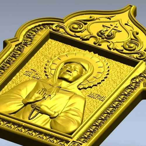 Икона Святой Матроны - 3D модель STL для ЧПУ