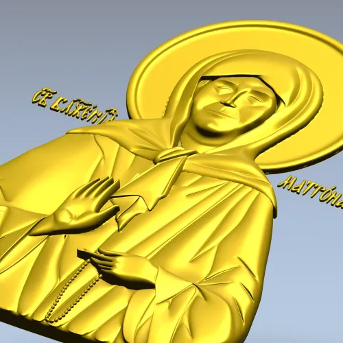 Святая Матрона - 3D модель STL для ЧПУ (барельеф)