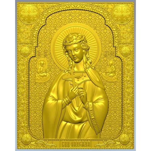Saint Nadezhda icon STL relief for CNC