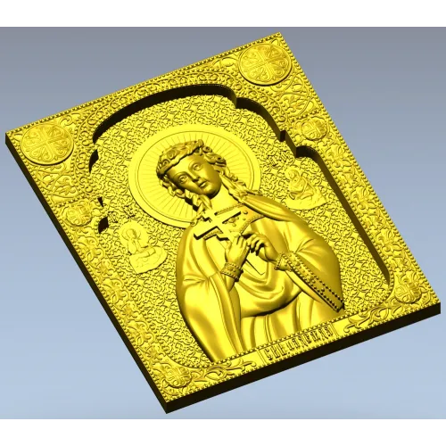 Saint Nadezhda icon STL relief for CNC