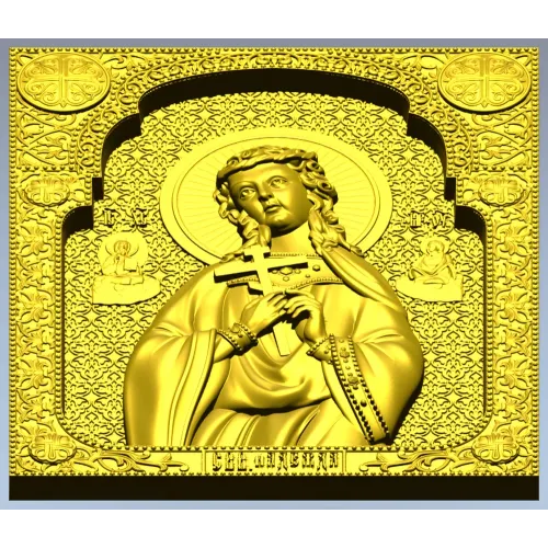 Saint Nadezhda icon STL relief for CNC