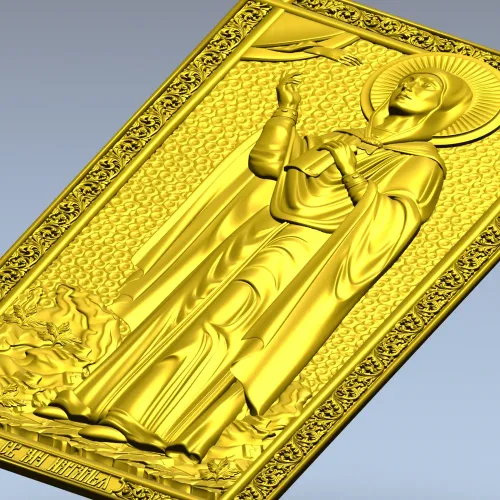 Икона "Святая Наталья" - 3D панно STL для ЧПУ