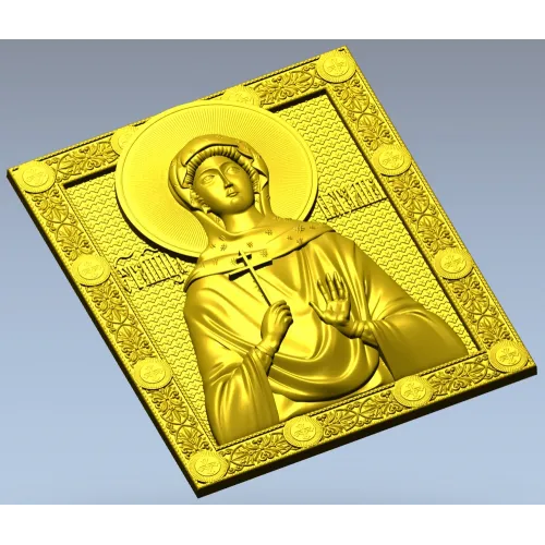 Saint Natalia Icon Relief STL - 3D model for CNC carving