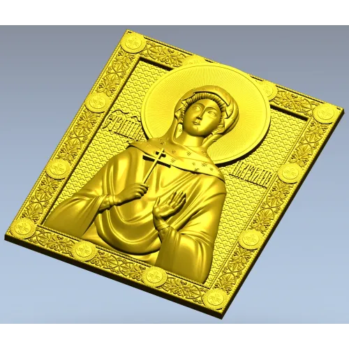 Saint Natalia Icon Relief STL - 3D model for CNC carving
