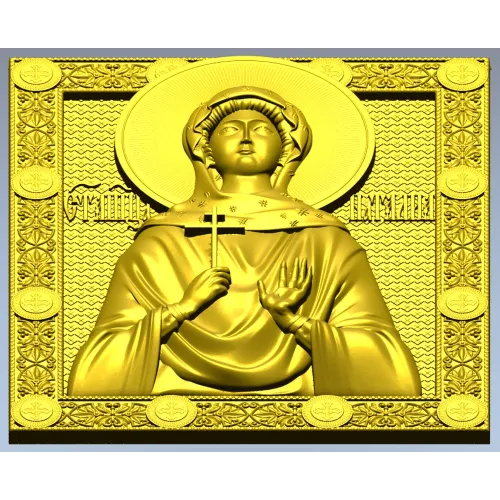 Saint Natalia Icon Relief STL - 3D model for CNC carving