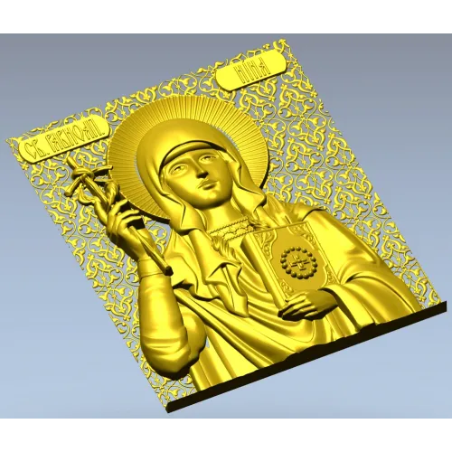 3D модель STL - Икона Святой Нины для ЧПУ
