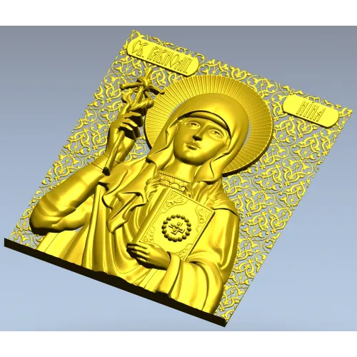 3D модель STL - Икона Святой Нины для ЧПУ