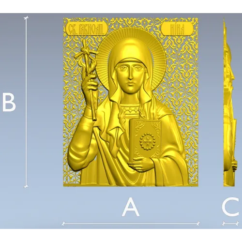 3D модель STL - Икона Святой Нины для ЧПУ