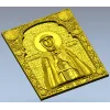 Saint Olga icon panel - 3D STL model for CNC milling