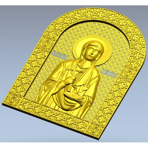 Saint Petka - icon relief STL for CNC