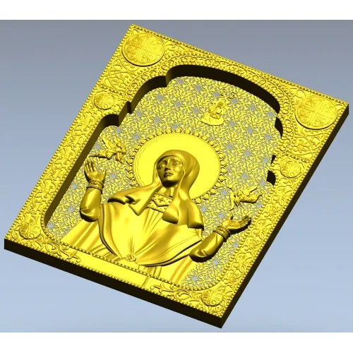 Saint Sophia icon STL 3D model for CNC carving