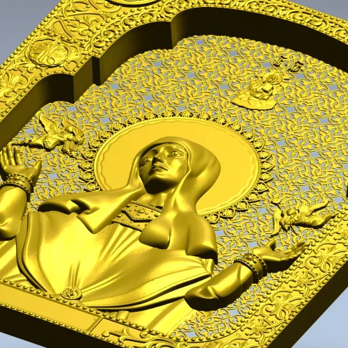 Saint Sophia icon STL 3D model for CNC carving