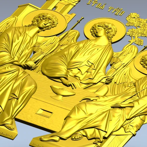 STL модель "Святая Троица" - 3D рельеф для ЧПУ