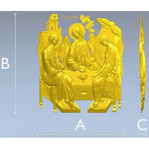 STL модель "Святая Троица" - 3D рельеф для ЧПУ