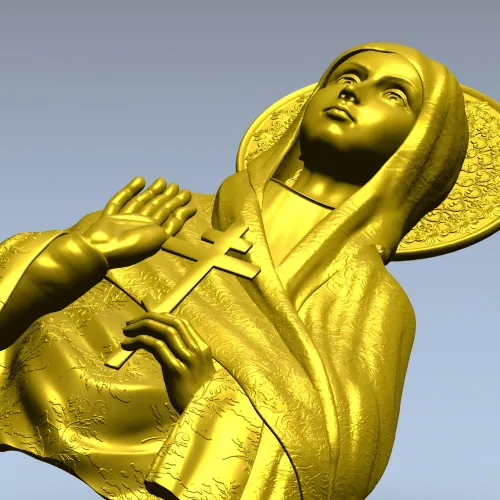 3D модель иконы Святой мученицы Евгении в формате STL для ЧПУ