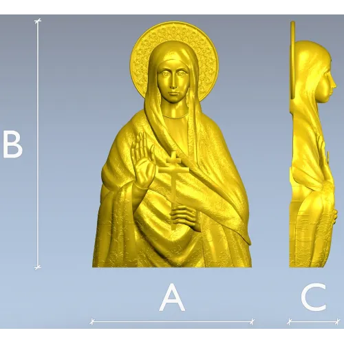 3D модель иконы Святой мученицы Евгении в формате STL для ЧПУ