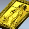 Saint Elizabeth high-relief icon STL for CNC milling