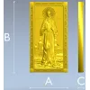 Saint Elizabeth high-relief icon STL for CNC milling