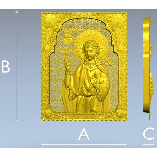Икона Святая мученица Любовь - STL 3D модель для ЧПУ