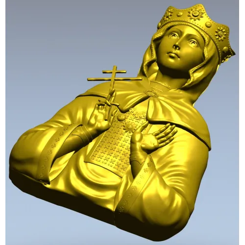 Святая мученица Людмила Чешская - 3D модель (STL) для ЧПУ