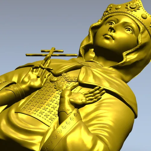 Святая мученица Людмила Чешская - 3D модель (STL) для ЧПУ