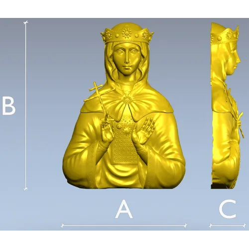 Святая мученица Людмила Чешская - 3D модель (STL) для ЧПУ
