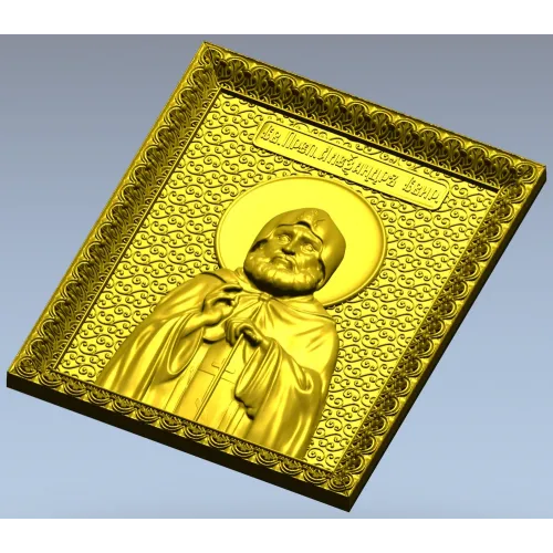 Икона святителя Александра Свирского - 3D STL рельеф