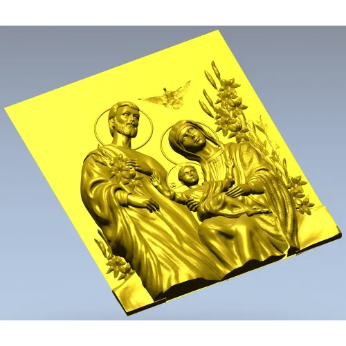 3D модель STL - икона "Святое Семейство" для ЧПУ