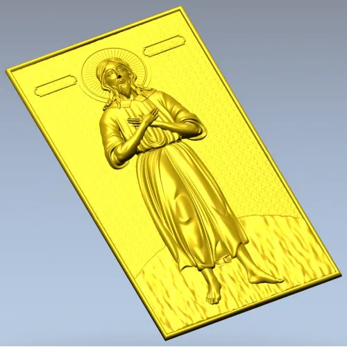 Saint Alexius Full-Relief Icon STL for CNC