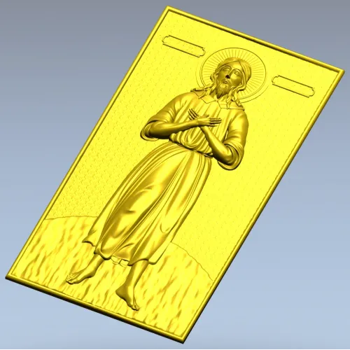 Saint Alexius Full-Relief Icon STL for CNC