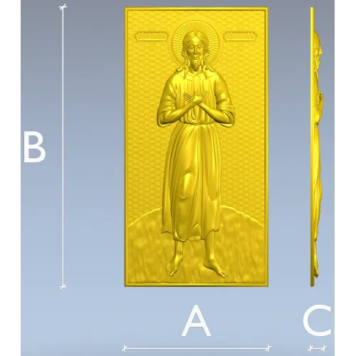 Saint Alexius Full-Relief Icon STL for CNC