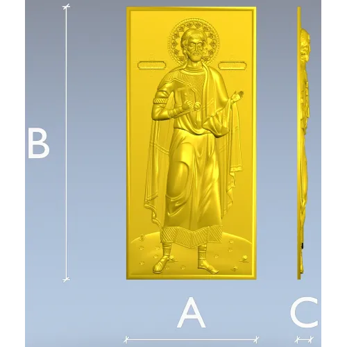 Икона Святой Анатолий - 3D STL модель для ЧПУ