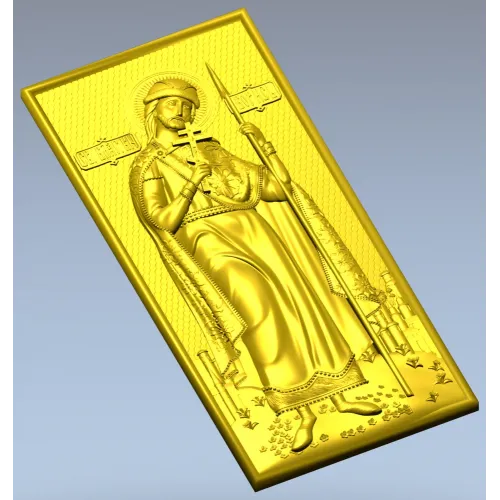 Икона Святой Князь Борис - 3D STL панель для ЧПУ