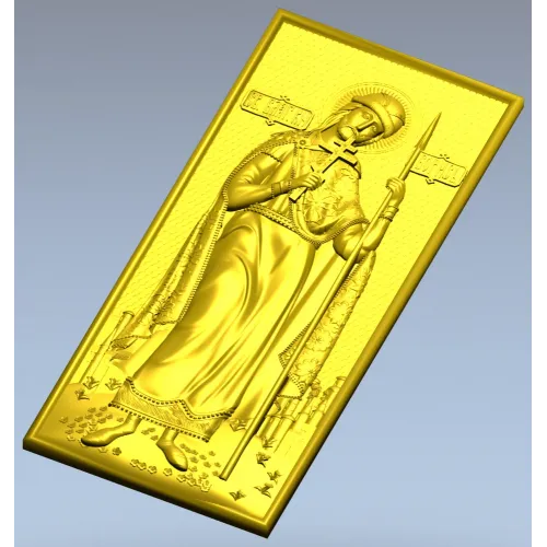 Икона Святой Князь Борис - 3D STL панель для ЧПУ