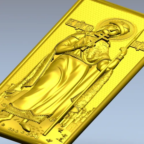 Икона Святой Князь Борис - 3D STL панель для ЧПУ