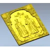 Saints Boris and Gleb - high relief icon STL for CNC