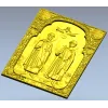 Saints Boris and Gleb - high relief icon STL for CNC