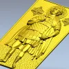 Святой Виктор - 3D модель STL для ЧПУ (икона-воина)