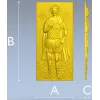 Святой Виктор - 3D модель STL для ЧПУ (икона-воина)